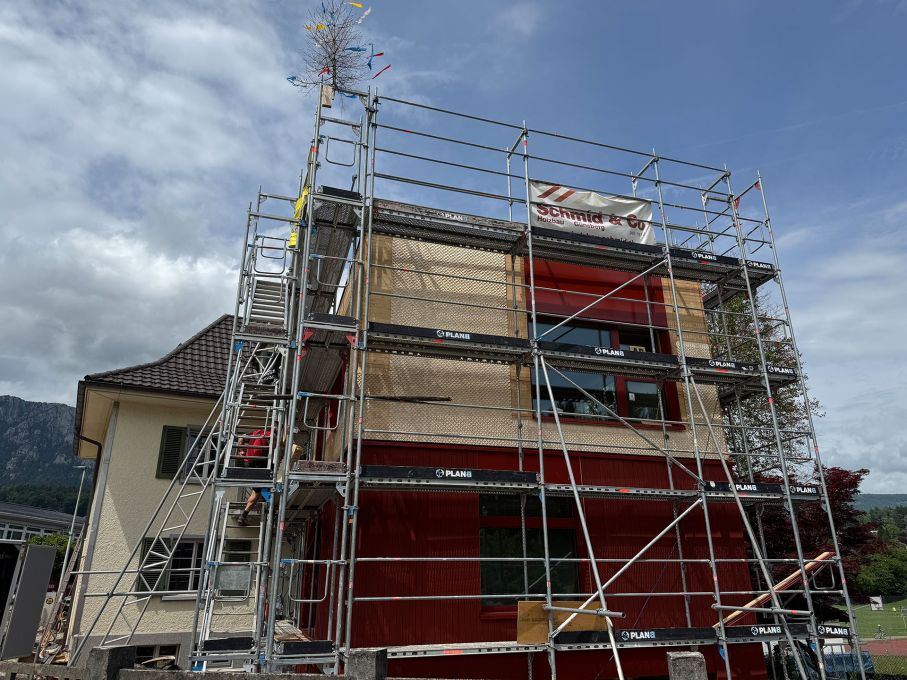 Der Anbau der Kita Zwirbelzwerg mit der Schindelfassade. Foto: Stiftung 3FO (FK).